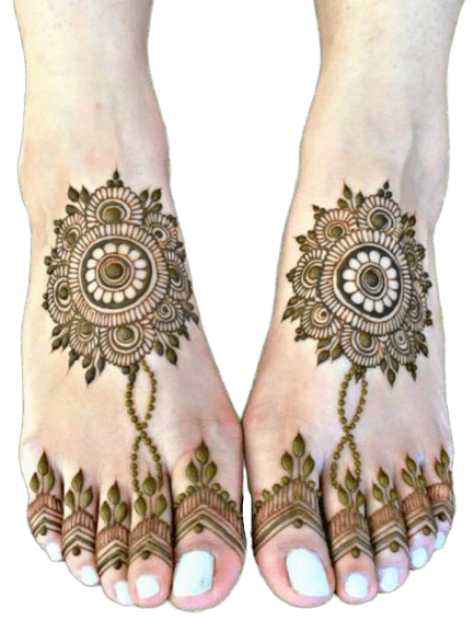 Simple Henna Designs for legs