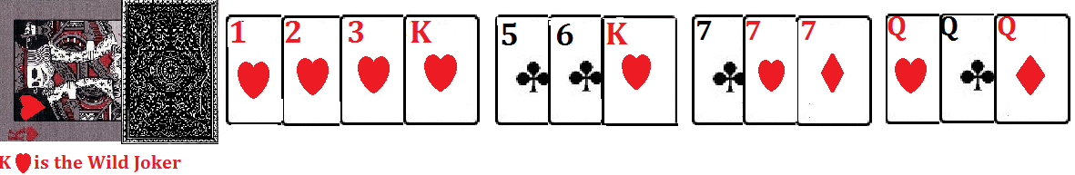 deceleration without a perfect sequence in rummy card game 