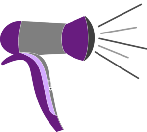 blow dryer to remove makeup stain from clothes and carpet